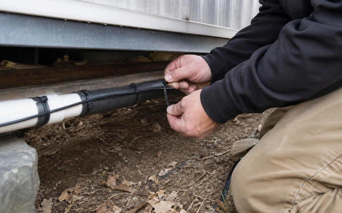 Mobile home heat tape installation contractor